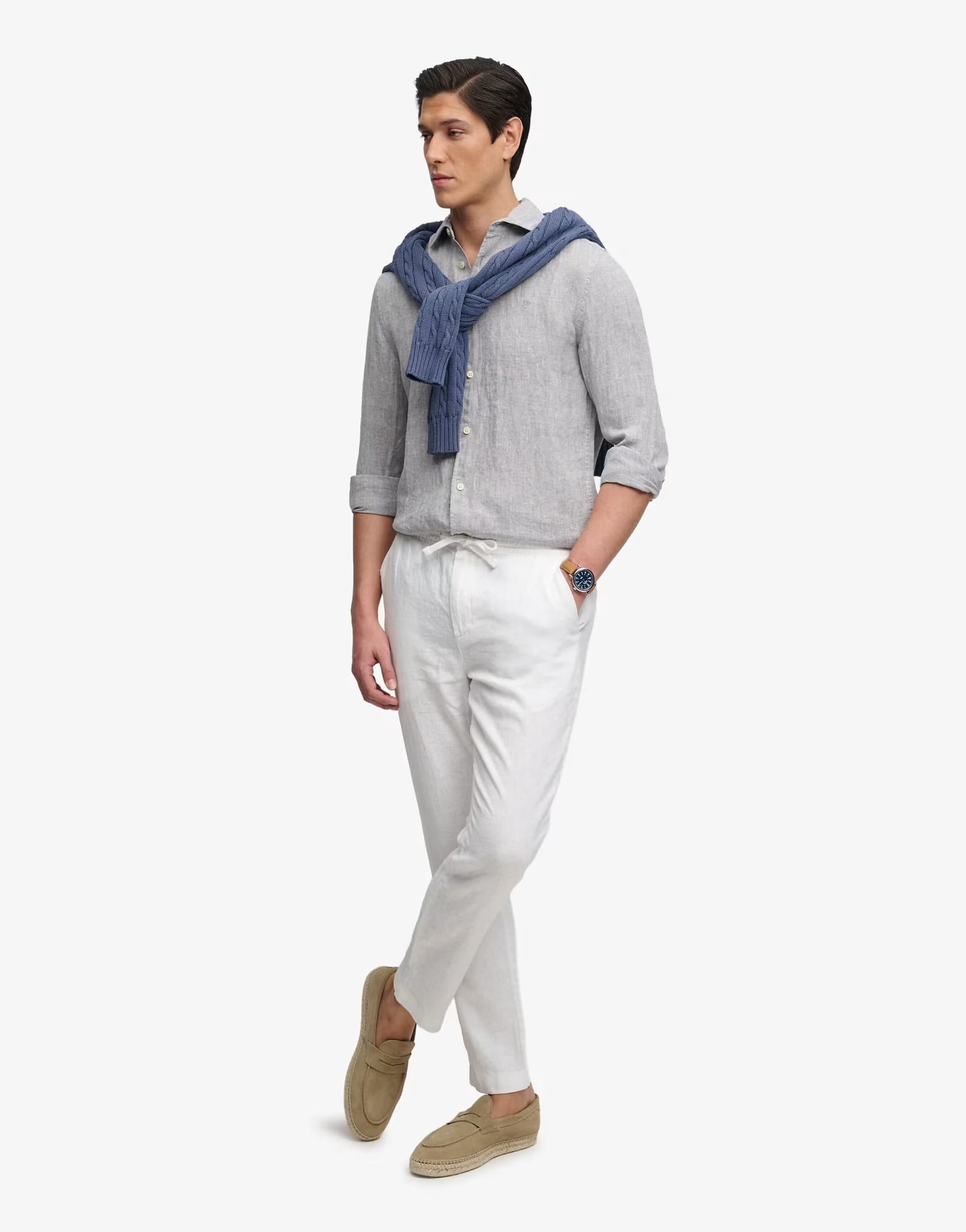 ASOS Superdry Merchant linen pants in optic