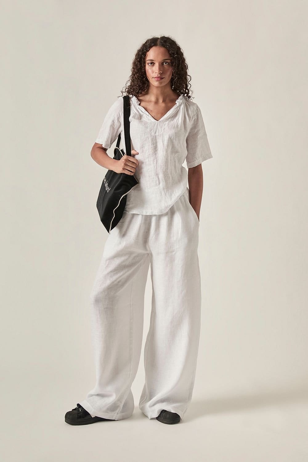 James Lakeland James Lakeland Women's White Pure Linen Summer Blouse - 4