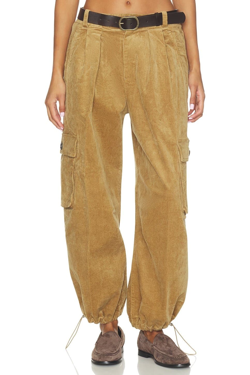 revolve Revolve Khaki Corduroy Cargo Pants