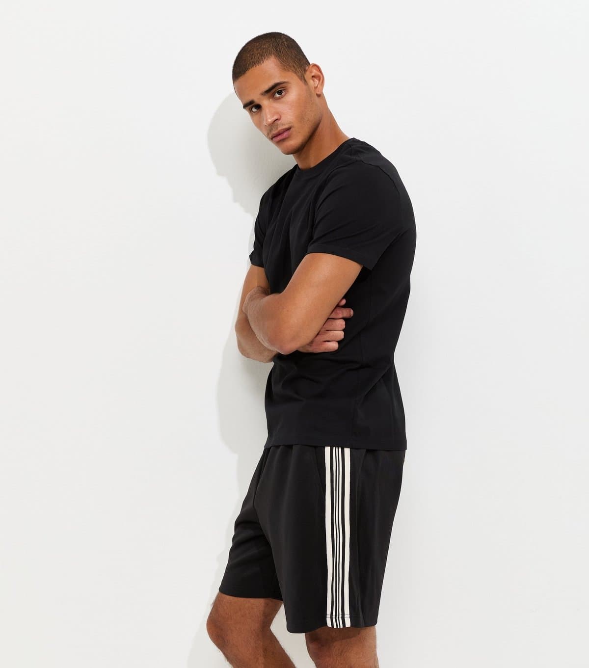 Only and Sons Men's Black Track Sweatshirt Shorts Only and Sons New Look
