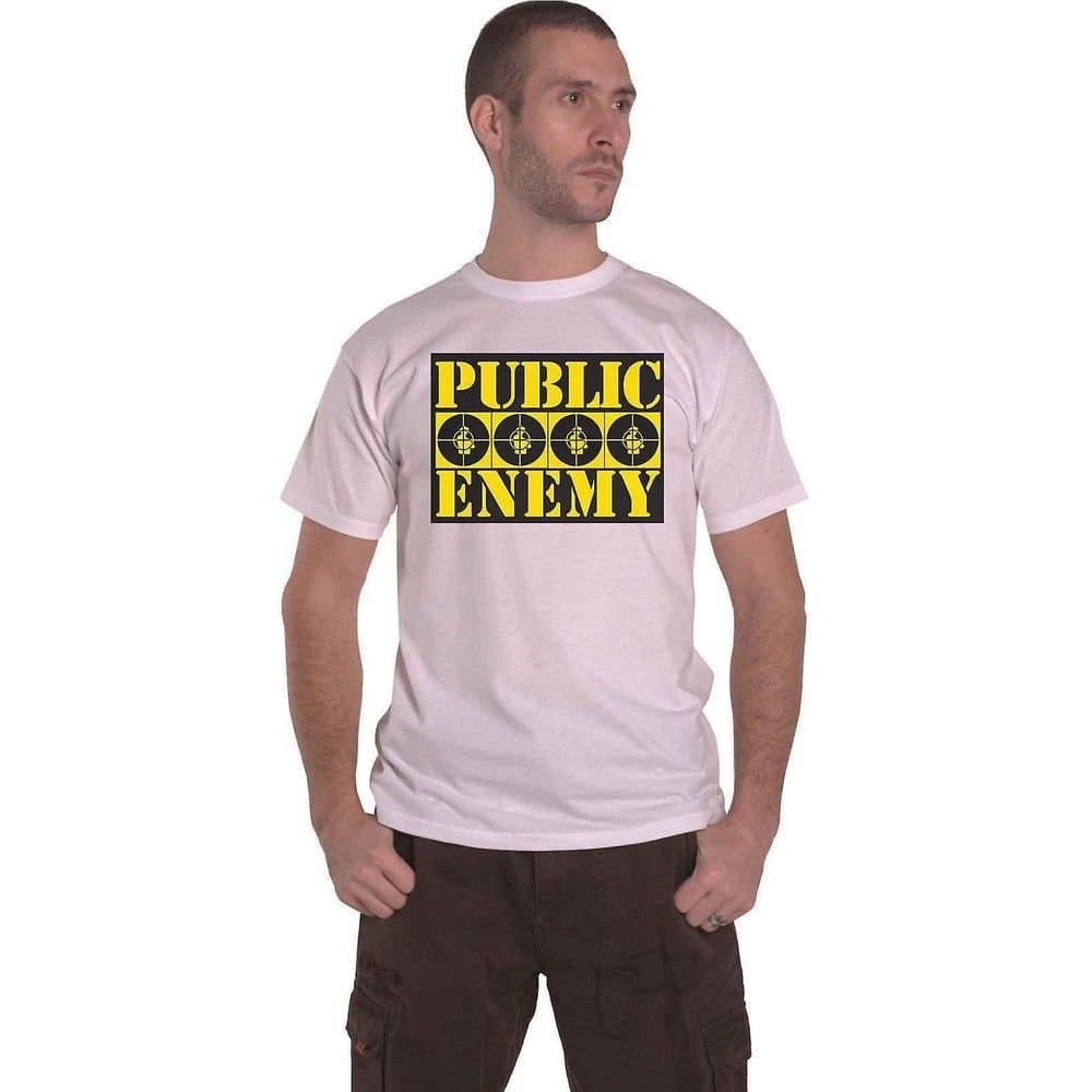 Public Enemy Public Enemy Men's Logo Cotton T-Shirt in White