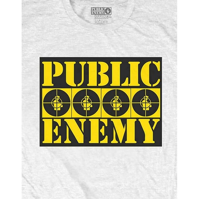 Public Enemy Public Enemy Men's Logo Cotton T-Shirt in White - 3
