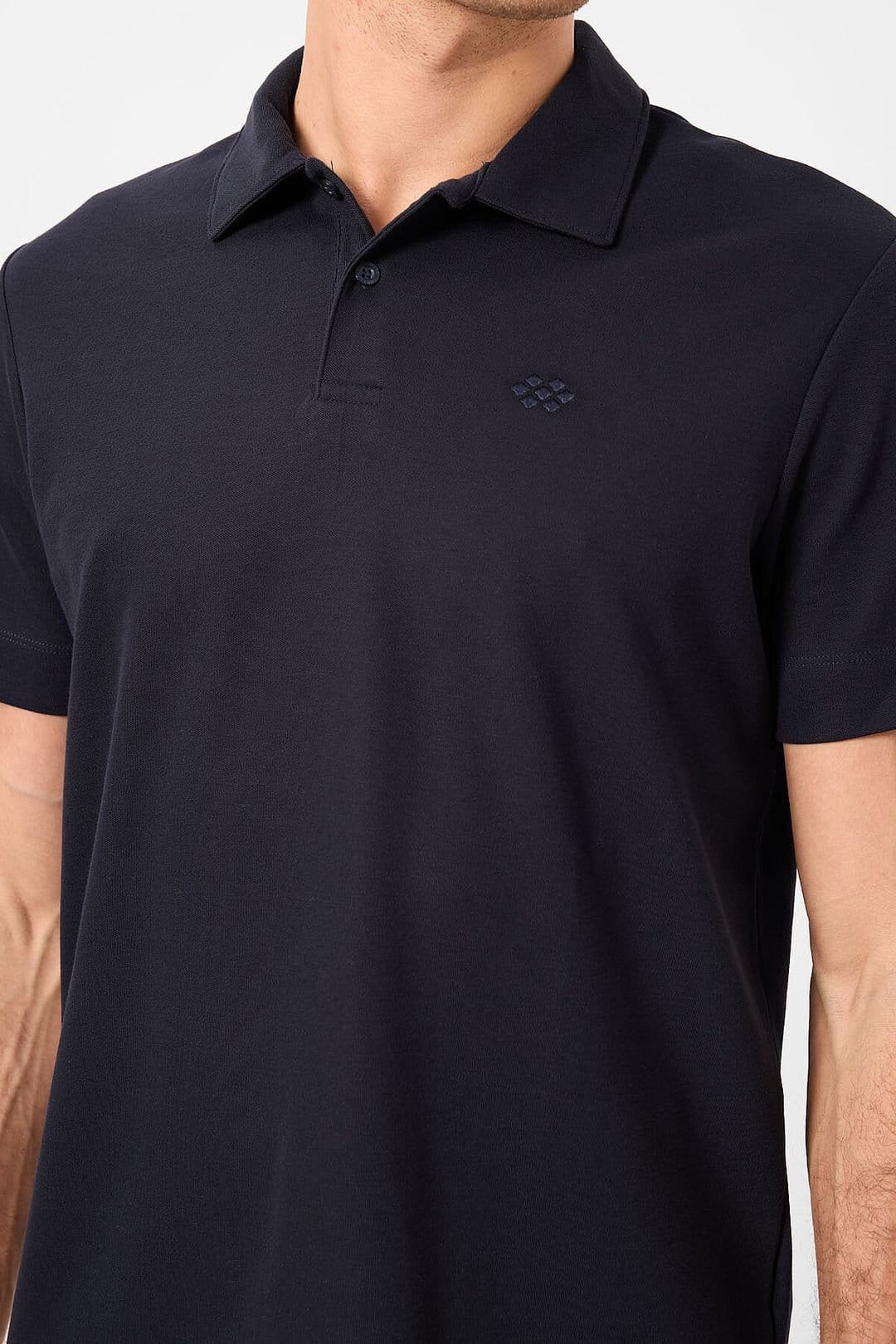 Tommy Life Tommy Life Men's Cotton Elastane Polo T-Shirt in Navy - 4
