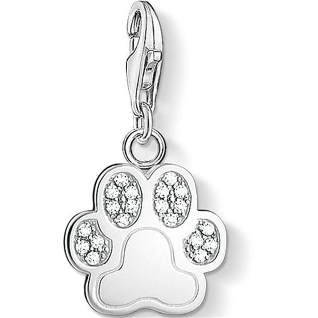 Thomas Sabo THOMAS SABO Women's Silver Cubic Zirconia Paw Charm 1339-051-14 - 2