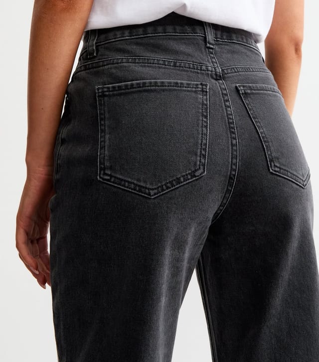 New Look Women's Washed Black Hannah Ankle Grazer Straight Leg Jeans New Look - 3