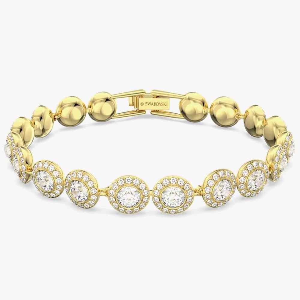 Swarovski Swarovski Women's Angelic Clear Crystal Pave Gold Tone Bracelet 5505469
