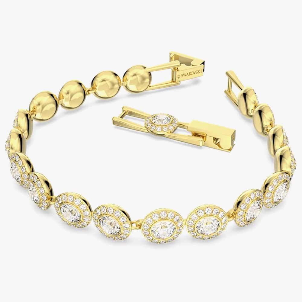 Swarovski Swarovski Women's Angelic Clear Crystal Pave Gold Tone Bracelet 5505469 - 2
