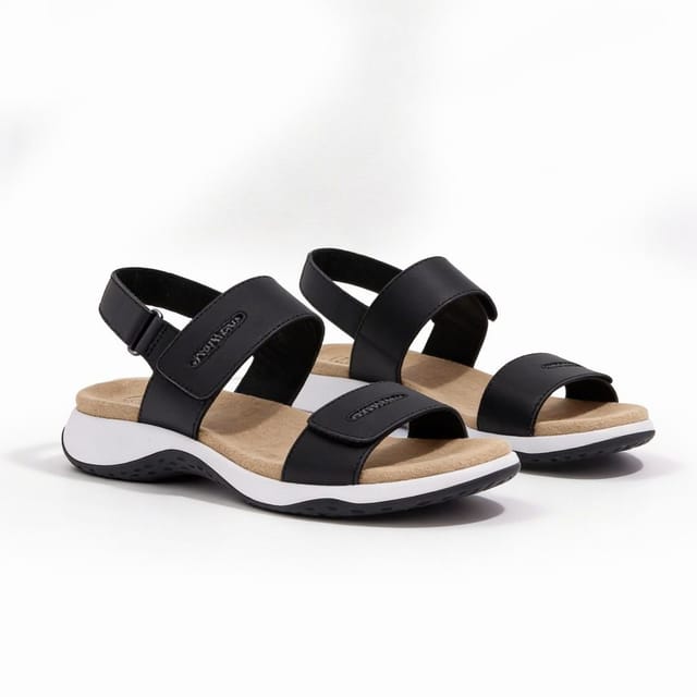 Free spirit Free spirit Women's Grenada Strap Cross Strap Sandals in Black - 2