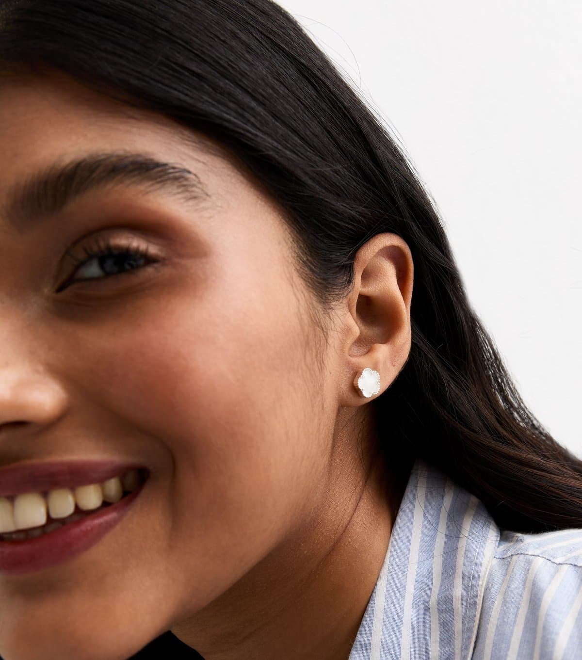 New Look White Flower Stud Earrings New Look