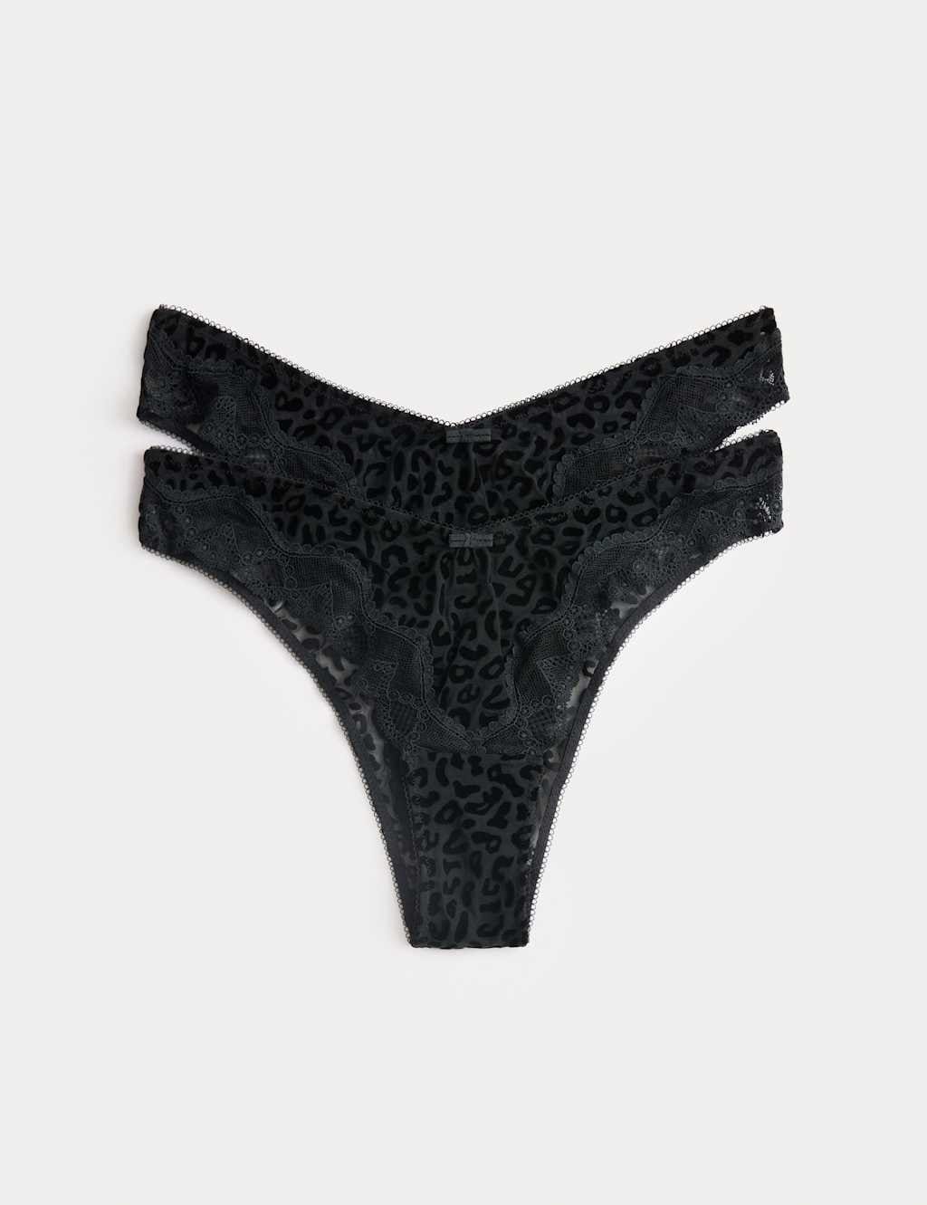 M&S Black Mesh Miami Knickers 2-Pack