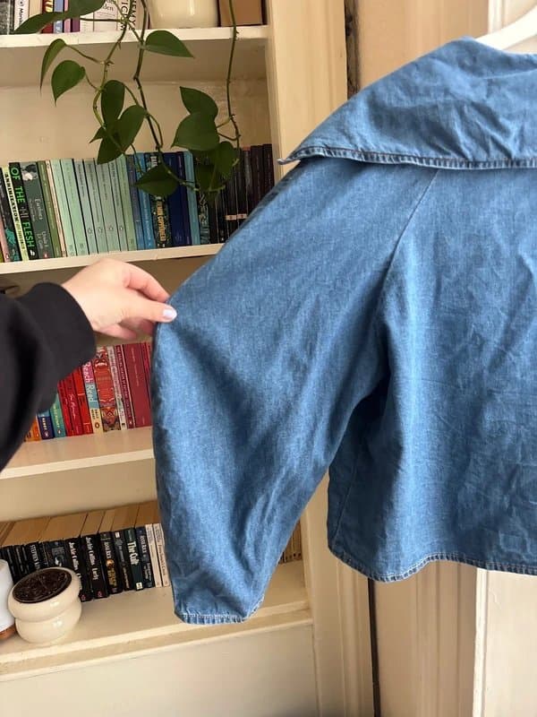 ASOS Design asos design lightweight denim jacket sailor collar