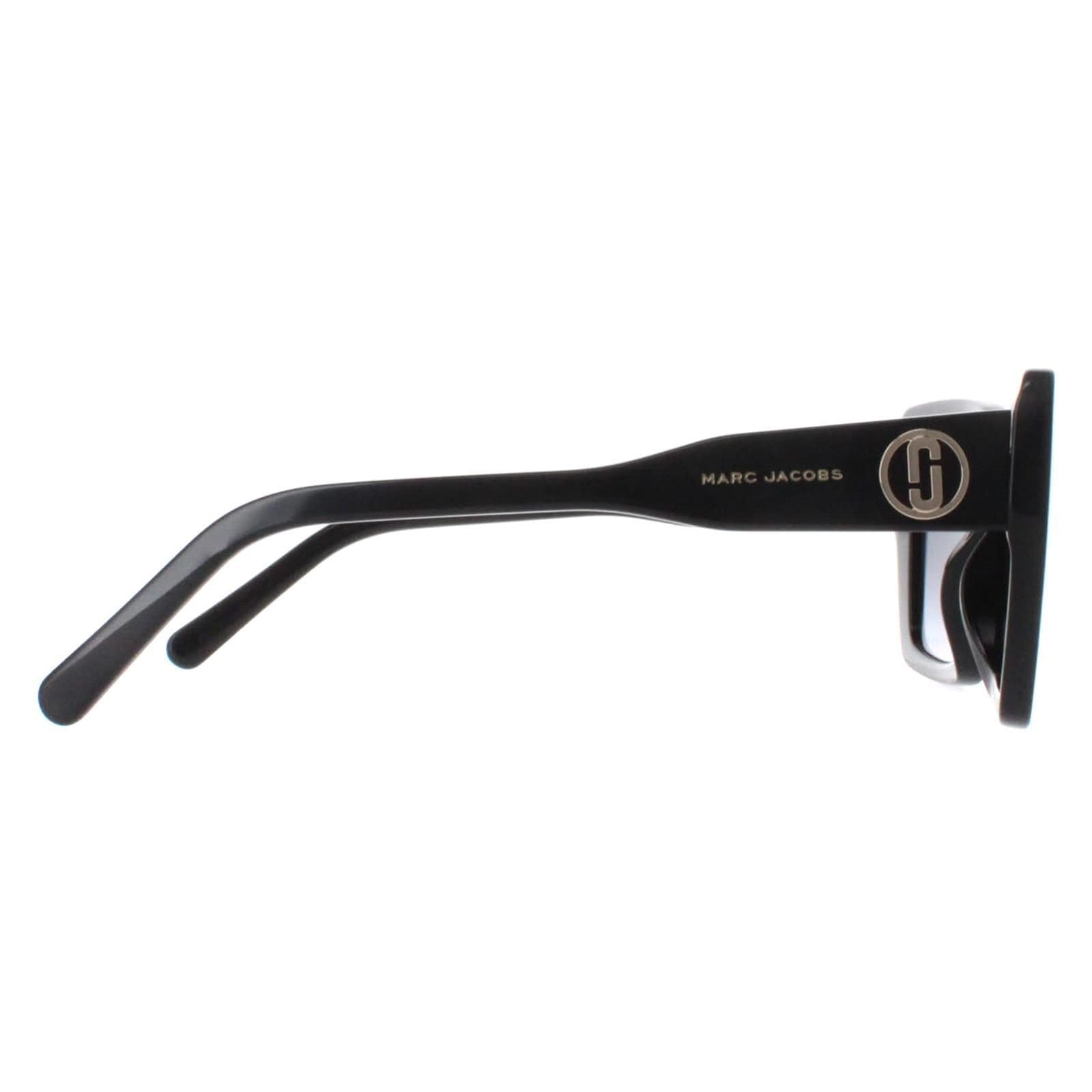 Marc Jacobs Marc Jacobs Women's Square Shiny Black Dark Grey Gradient MARC 733/S - 4