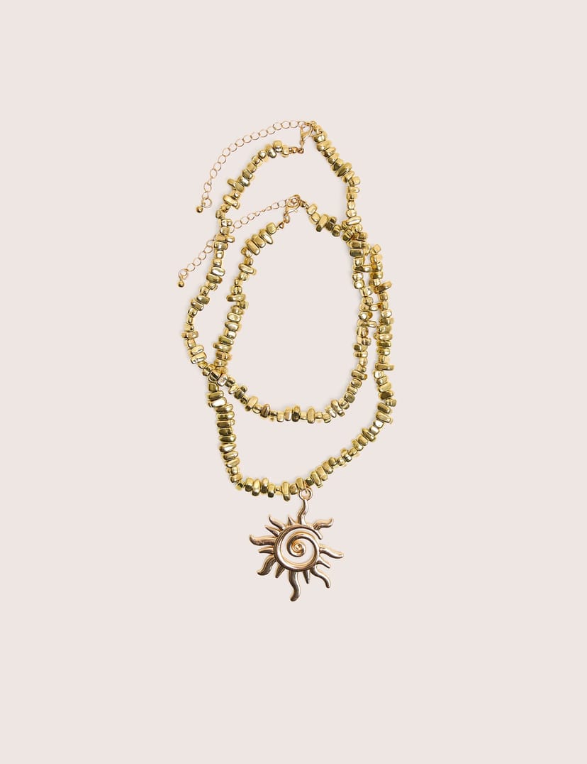 Public Desire Layered Sunshine Necklace in Gold - 1