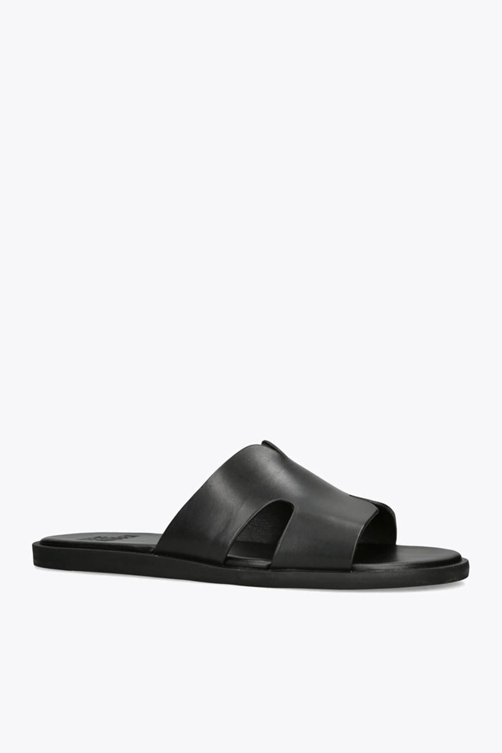 Steve Madden STEVE MADDEN Men's 'Laincaster Black' Leather Sandals in Black - 4