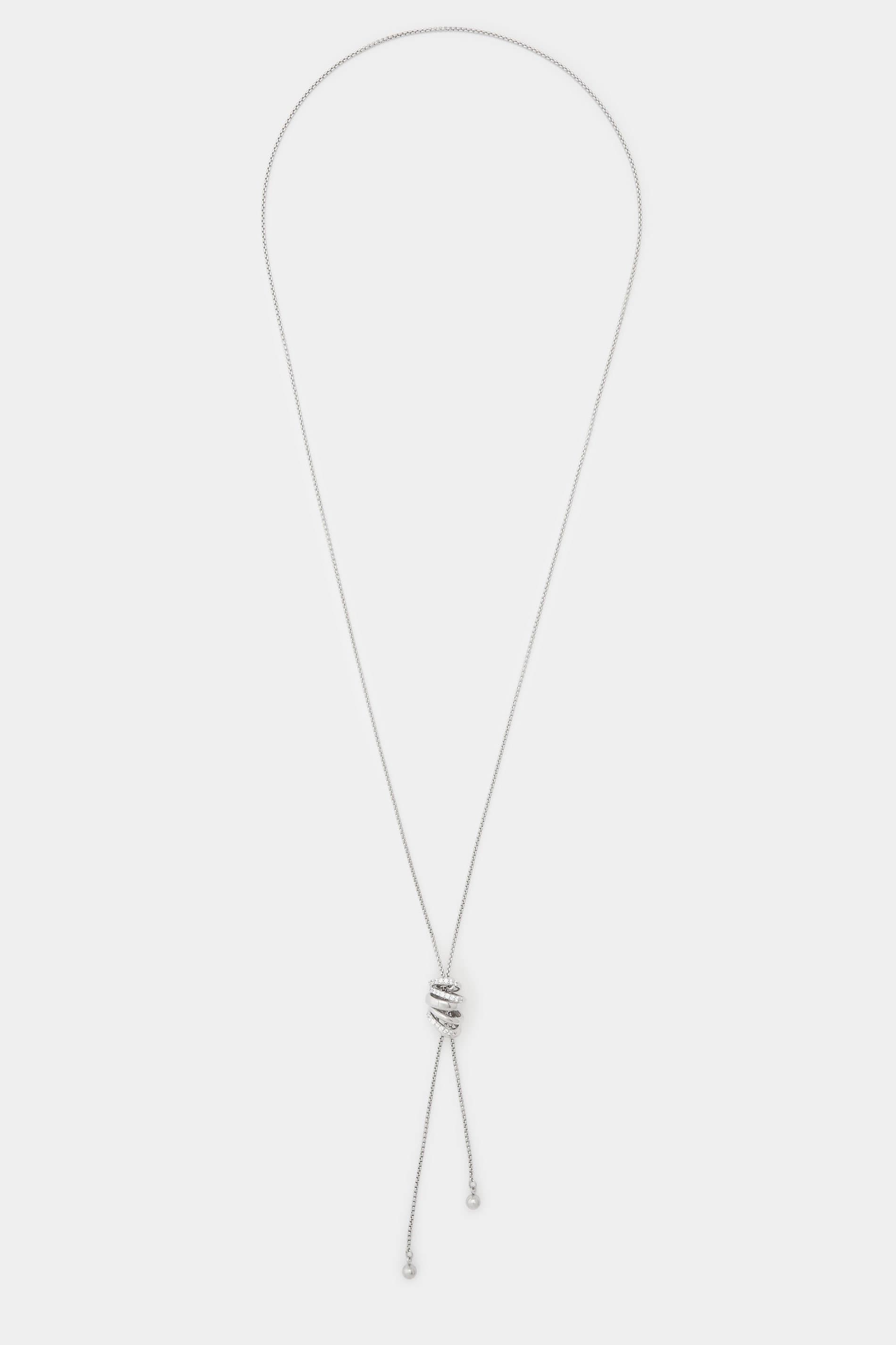 Yours Silver Tone Long Twist Necklace
