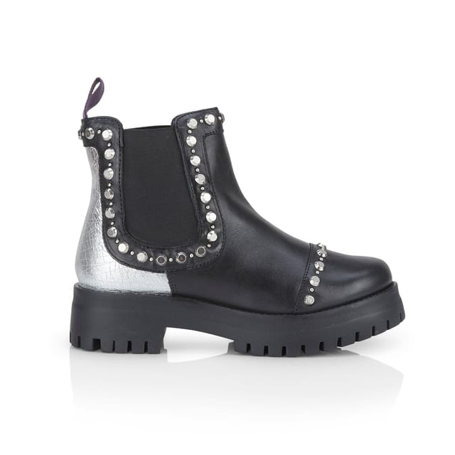 Amen Shoes Amen Shoes Women's Avril Studded Leather Chelsea Boots in Black - 3