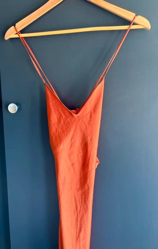 Topshop Gorgeous Topshop Orange Satin Dress 6