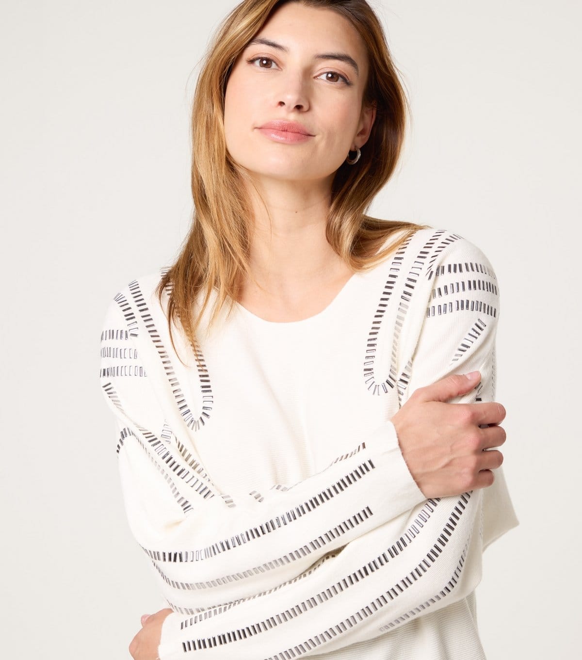 Blue Vanilla Women's White Embellished Jumper Blue Vanilla New Look - 4