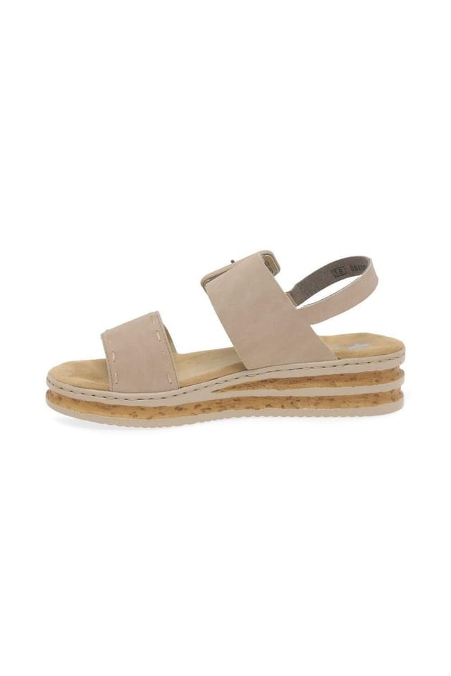 Rieker Rieker Women's 'Page' Wedge Heel Sandals in Nude - 2