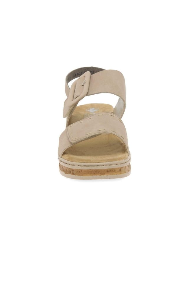 Rieker Rieker Women's 'Page' Wedge Heel Sandals in Nude - 3
