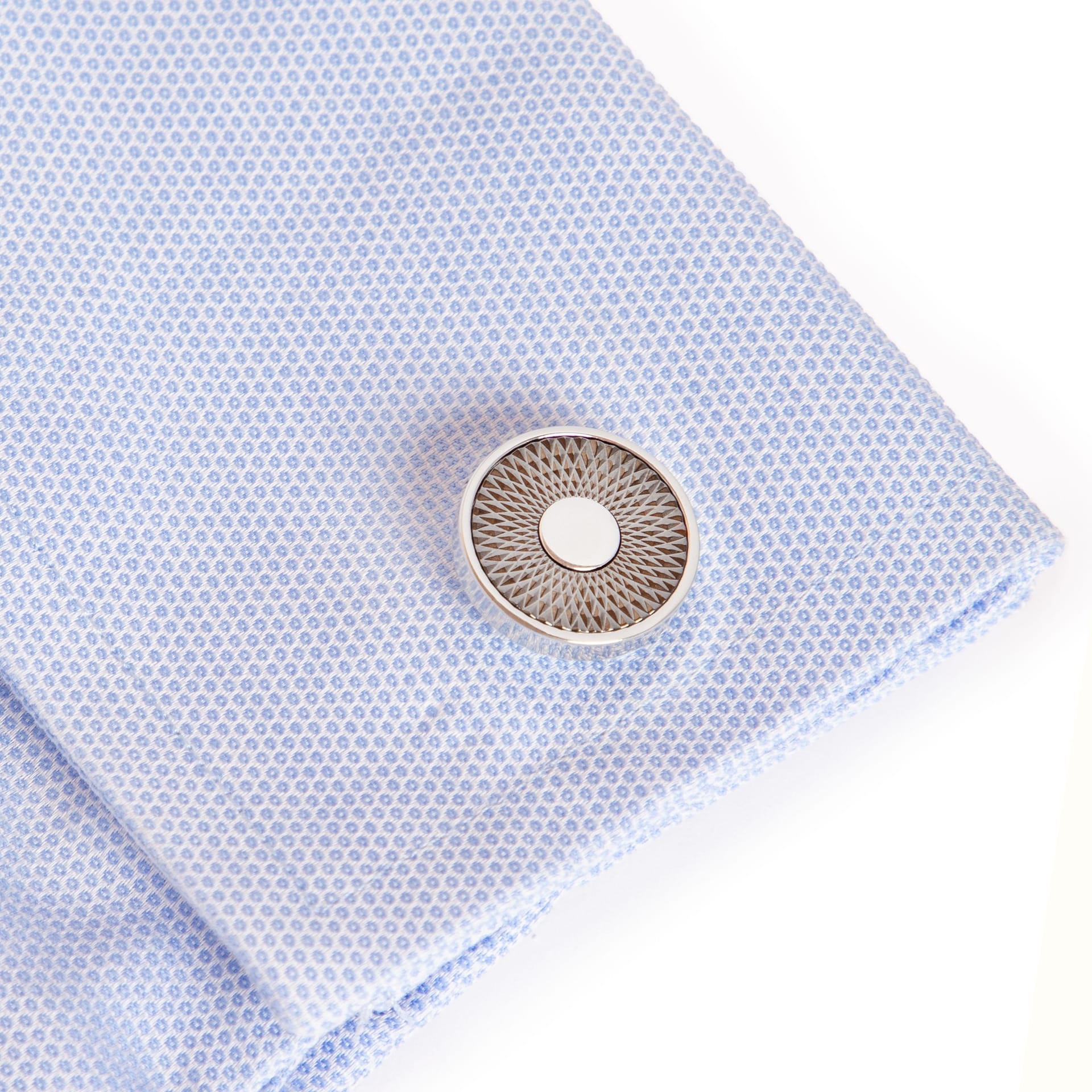 Kennett Kennett Men's Freddie Cufflinks - Silver Geometric Aviation-Inspired Design - 4