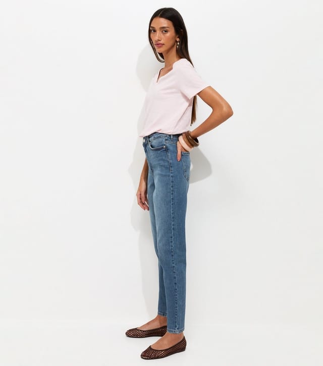 New Look Women's Blue High Waist Tori Mom Jeans New Look - 2