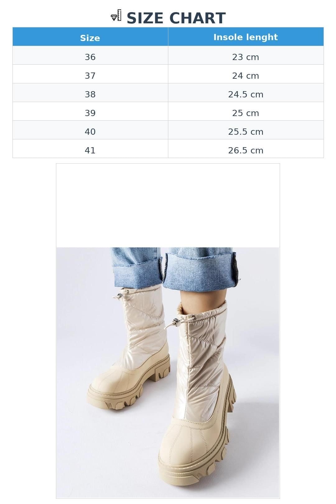 Love Lace Love Lace Women's Suede Cuff Winter Snow Boots Slip On Flat Heel Round Toe in Beige - 4