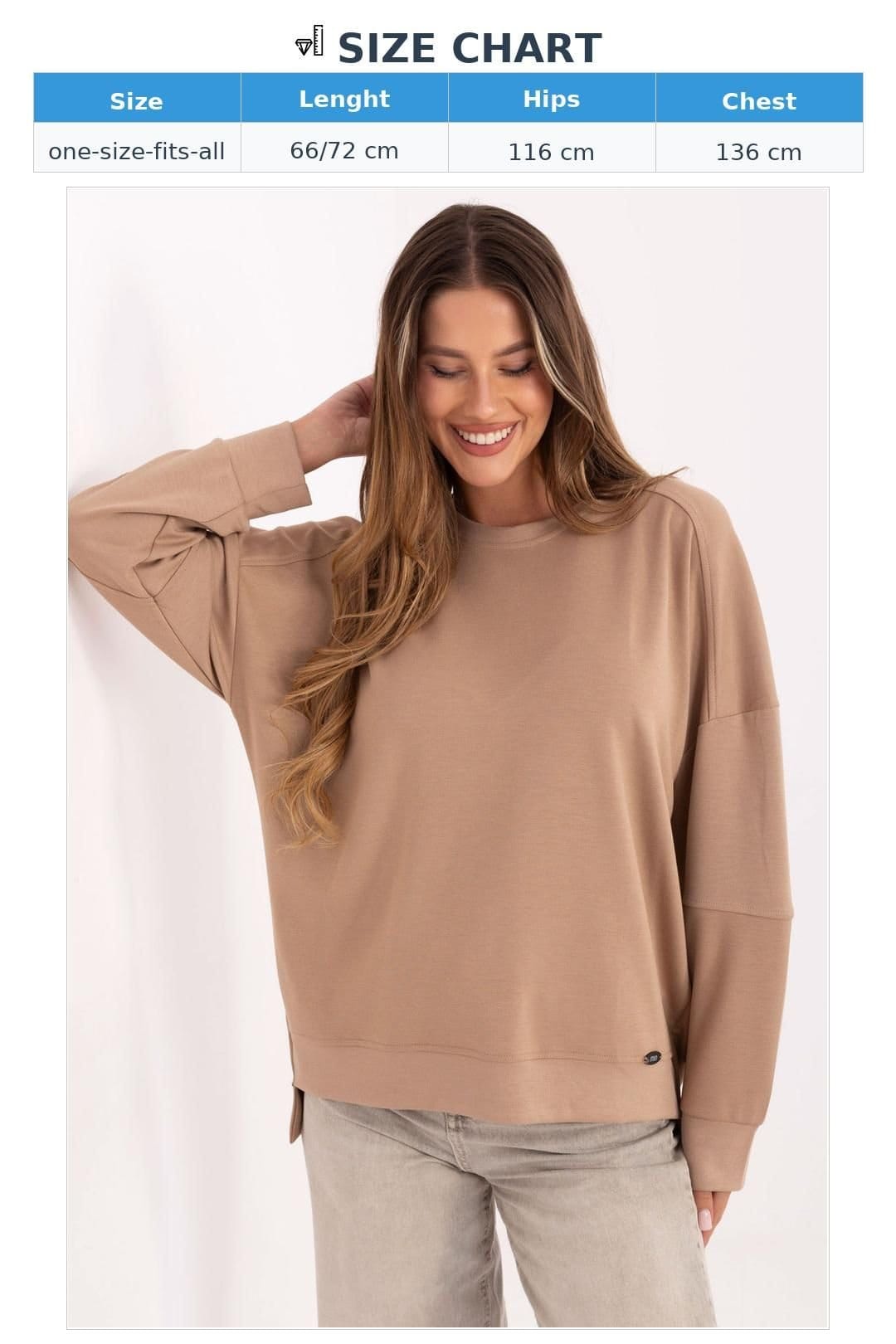 Love Lace Love Lace Women's Buttery Soft Viscose Elastane Sweatshirt Style 219432 in Beige - 4