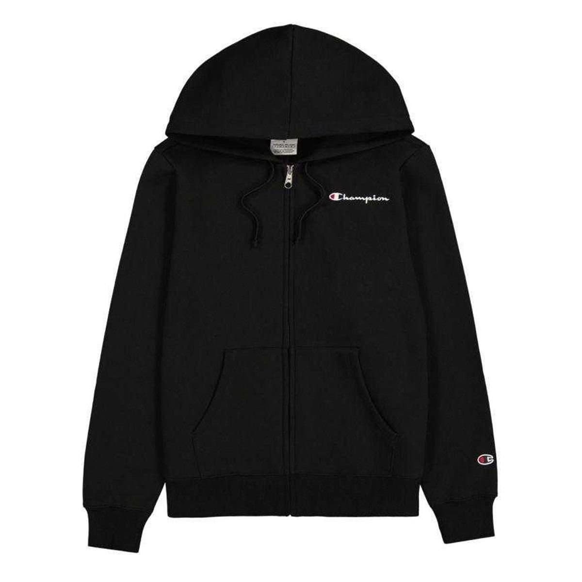 Champion Champion Women's Branded Sleeve Full Zip Hoodie in Black