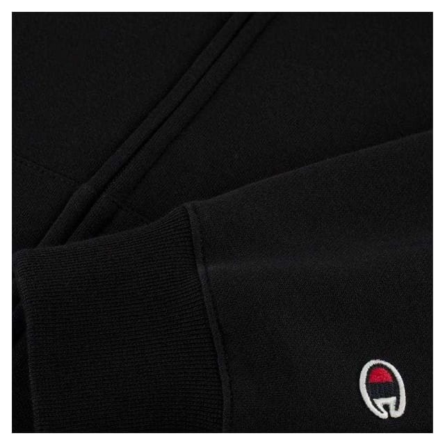 Champion Champion Women's Branded Sleeve Full Zip Hoodie in Black - 3