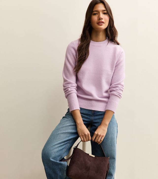 New Look Women's Lilac Crew Neck Jumper New Look - 2