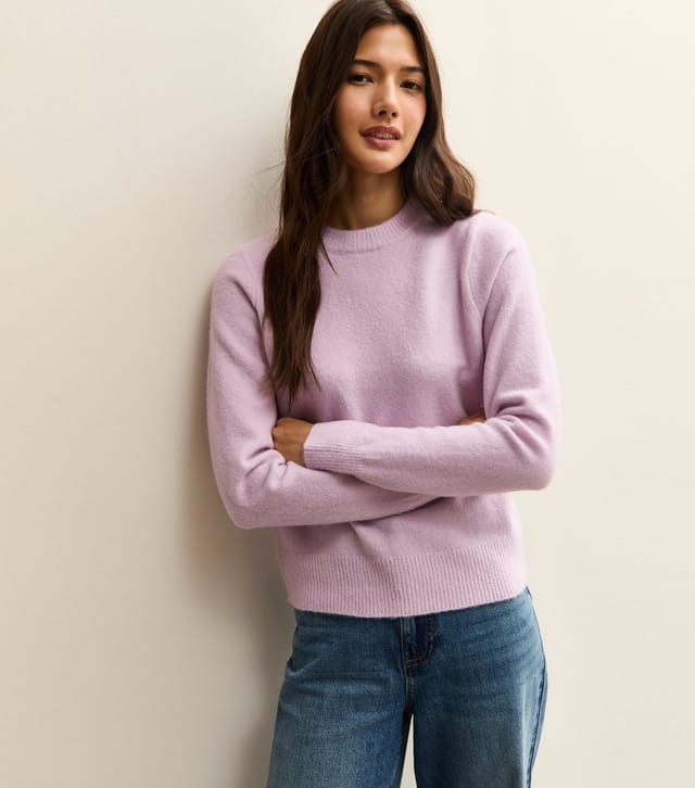 New Look Women's Lilac Crew Neck Jumper New Look - 3