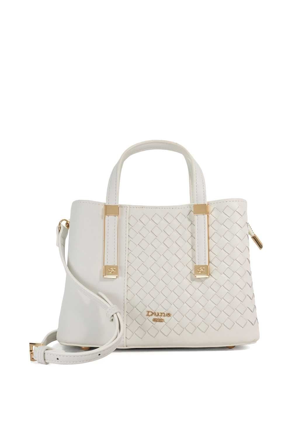 Dune London Dune London White Textured Tote Bag