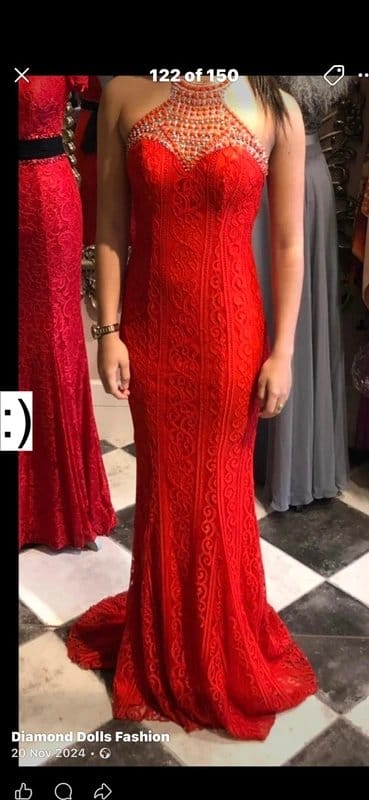 So Amazing Red Lace Prom Dress
