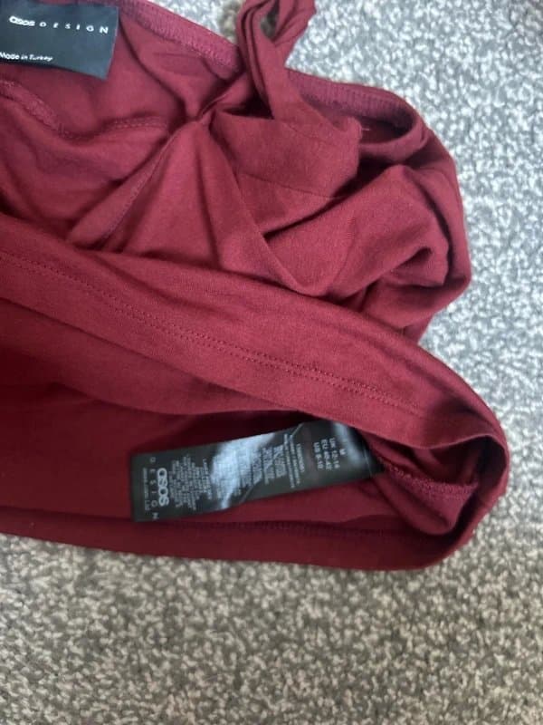 ASOS Asos Design Burgundy Halter Neck Top