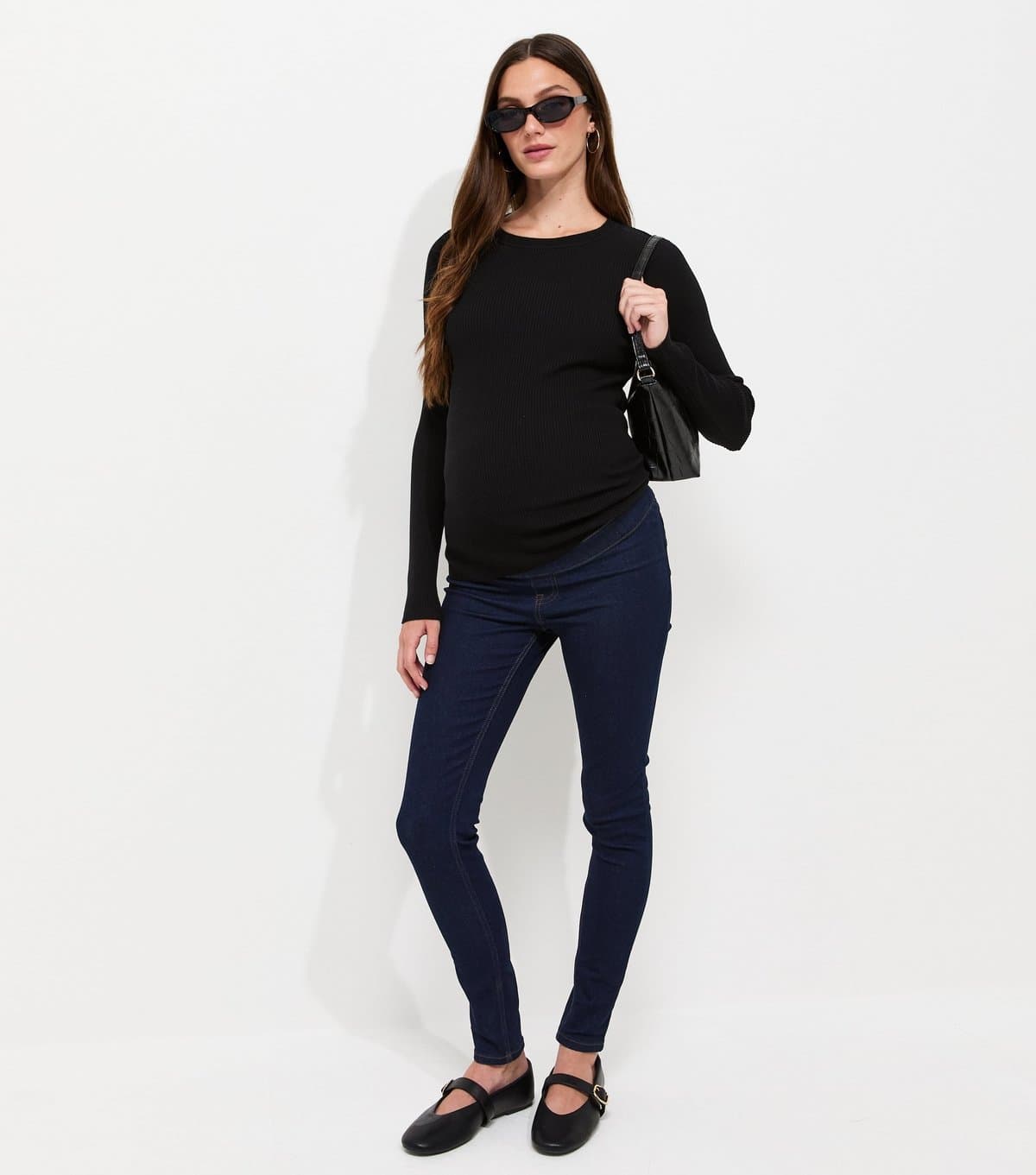 New Look Women's Maternity Black Lightweight Crew Neck Jumper New Look