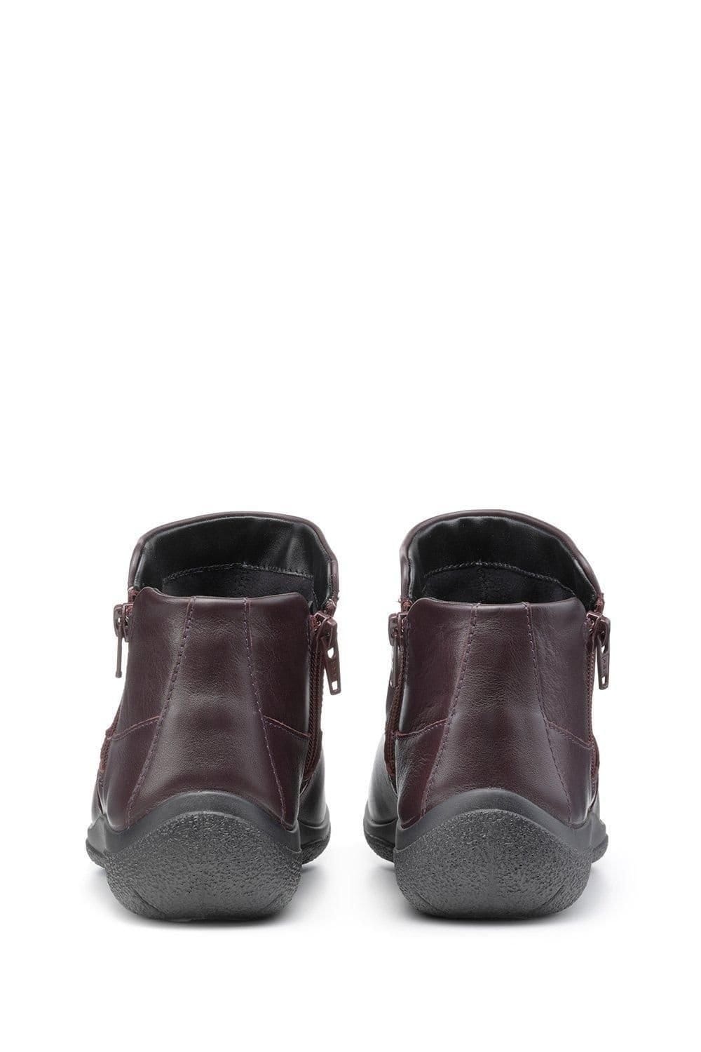 Hotter Hotter Women's Wide Fit 'Murmur' Ankle Boots in Wine - 4