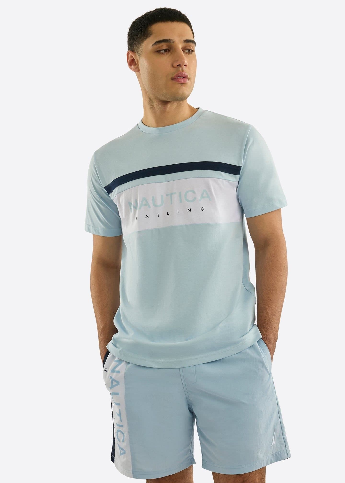 Nautica Nautica Men's Keansburg T-Shirt in Light Blue