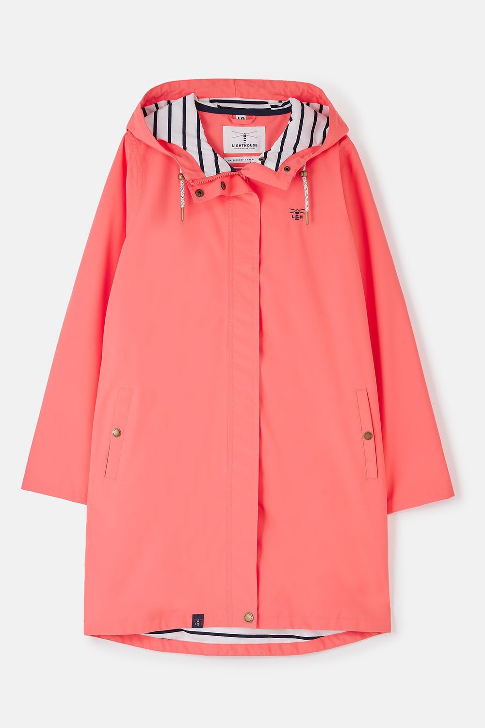 Lighthouse Clothing Lighthouse Clothing Women's Long Beachcomber Jacket Spring Summer Outdoor Coat in Coral - 2