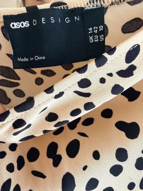 ASOS satin polkadot midi skirt