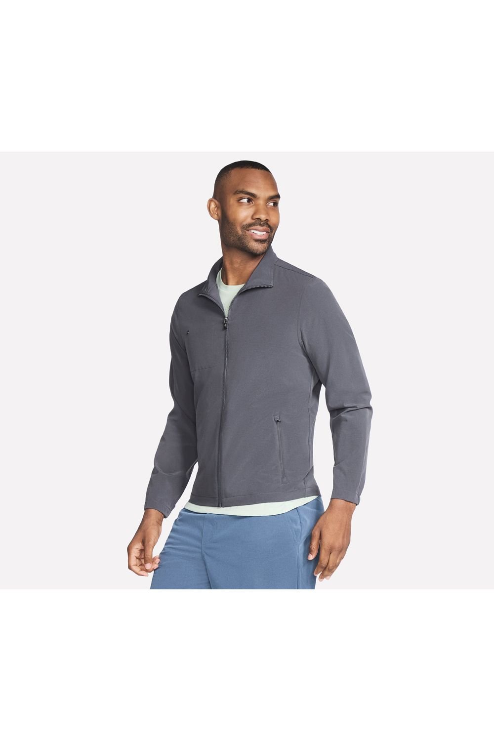 Skechers Skechers Men's The Gowalk Everywhere Full Zip Jacket Asphalt in Black - 3