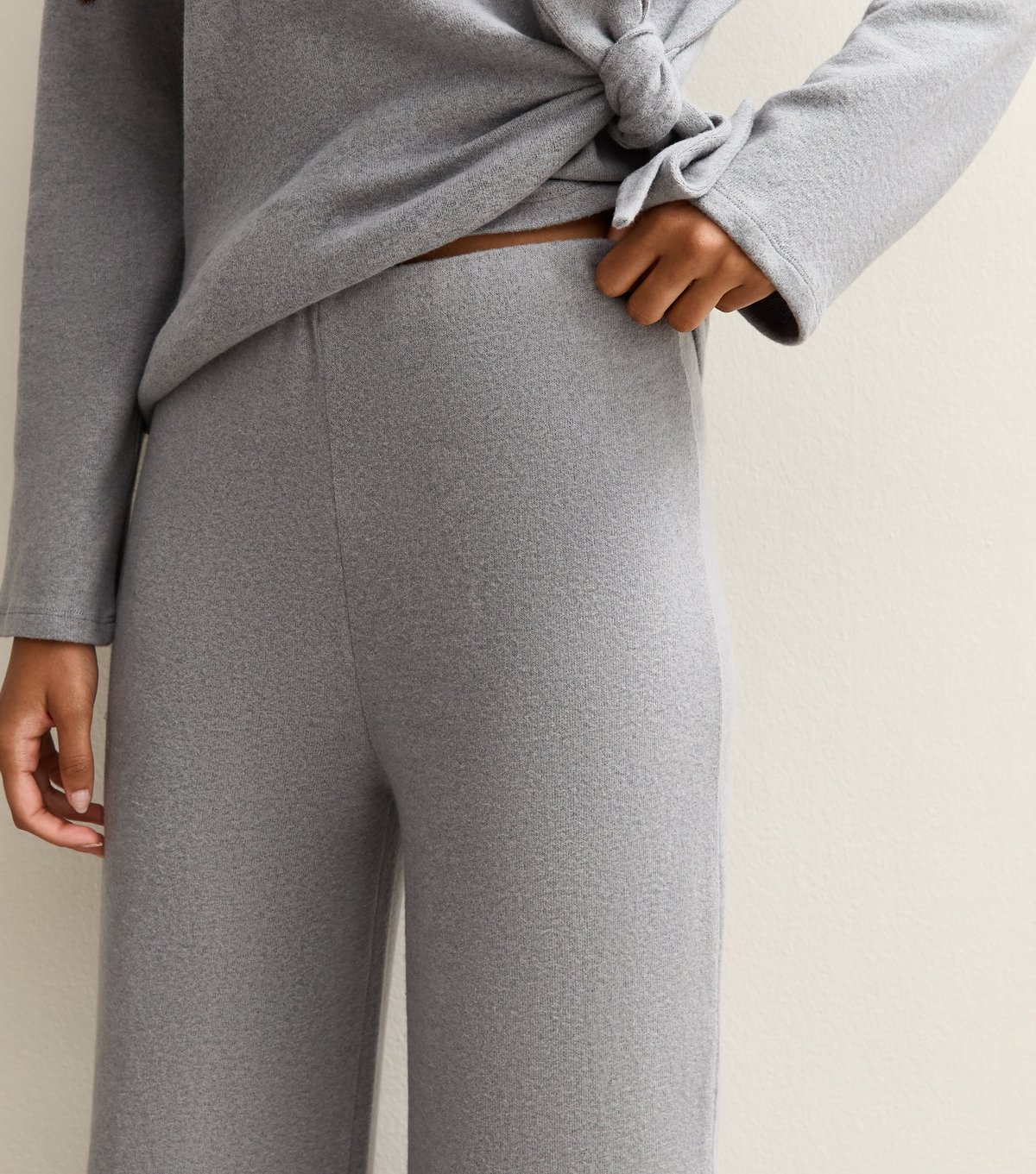 New Look Women's Grey Soft Touch Wide Leg Trousers New Look - 2