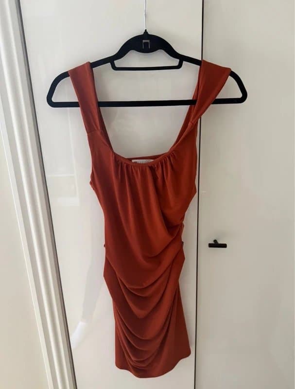 ASOS Design ASOS design ruched mini dress rust