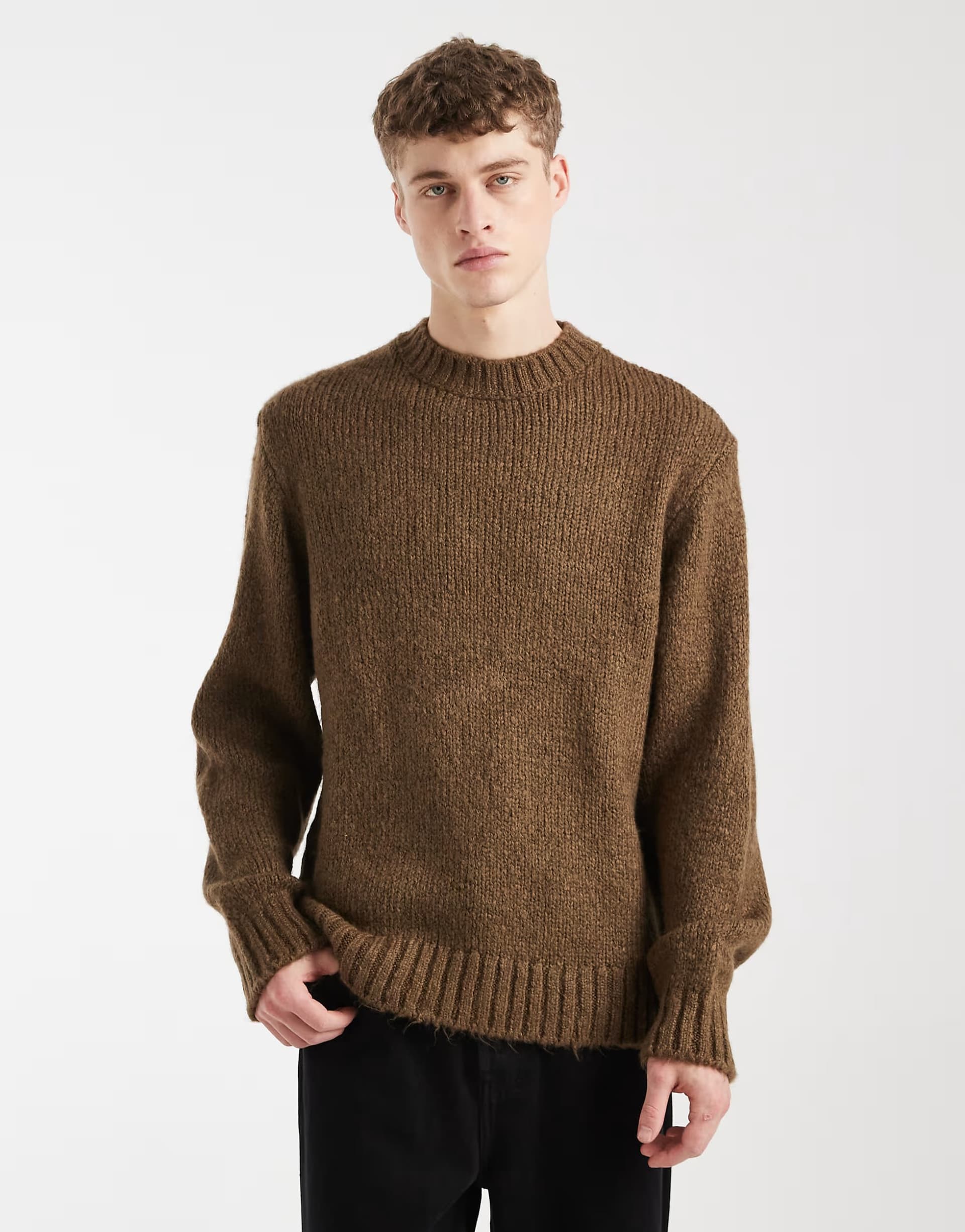 ASOS Jack & Jones Oversized Chocolate Brown Jumper