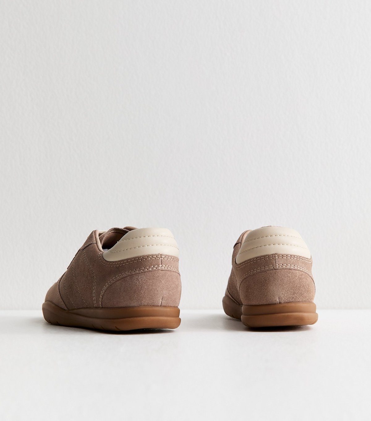 New Look Women's Premium Real Leather Mink Suede Lace Up Trainers New Look - 4