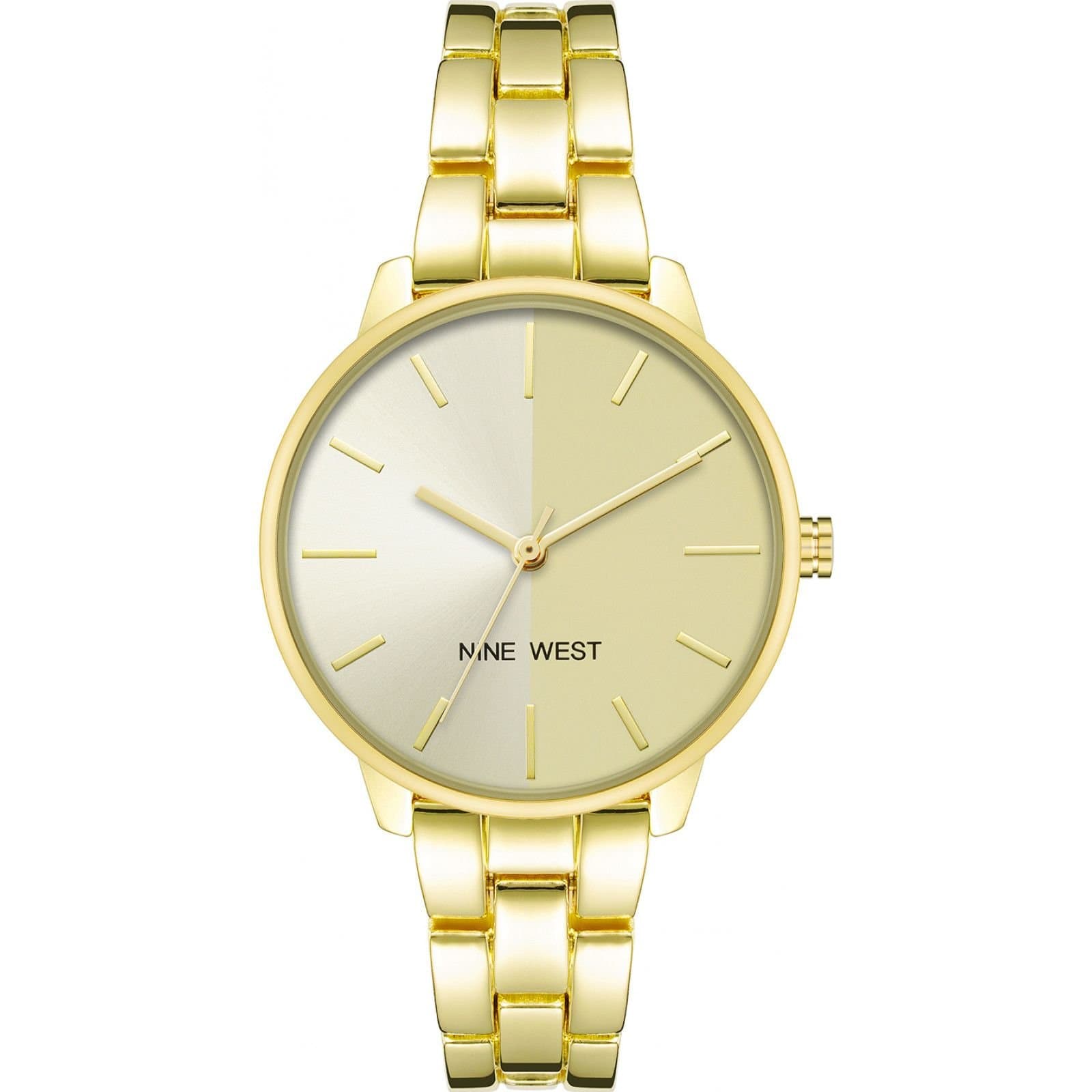 Nine West Nine West Women's NW-2682CHGB 34mm Quartz Watch in Gold