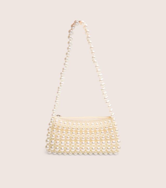 Public Desire Off White Faux Pearl Detail Shoulder Bag Public Desire New Look - 2
