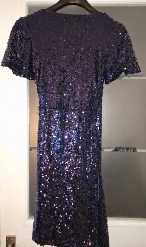 Apricot Apricot midnight blue sequin dress size 8