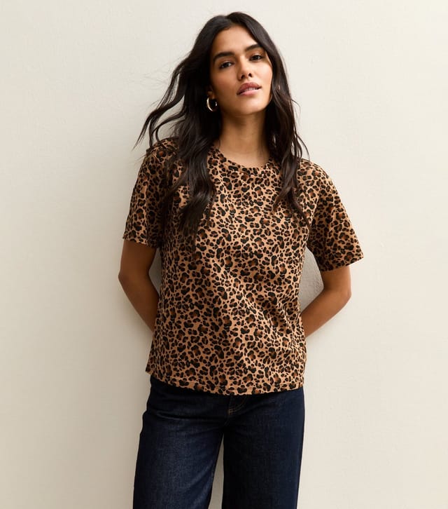 New Look Women's Brown Leopard Print T-Shirt New Look - 3