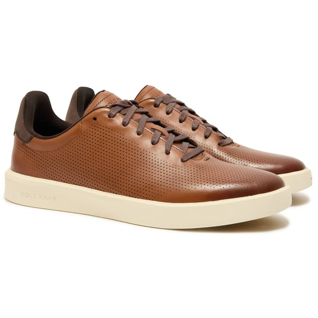 Cole Haan Cole Haan Men's Grand Cross Court Daily Laser Trainers in Tan - 2